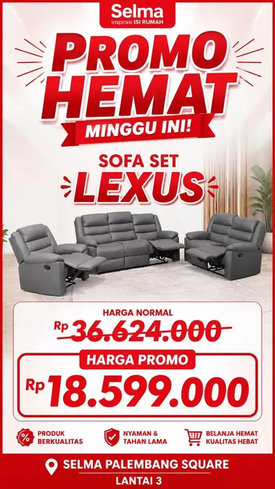 KREDIT SOFA WINCHESTER BISA , SYARAT HANYA KTP