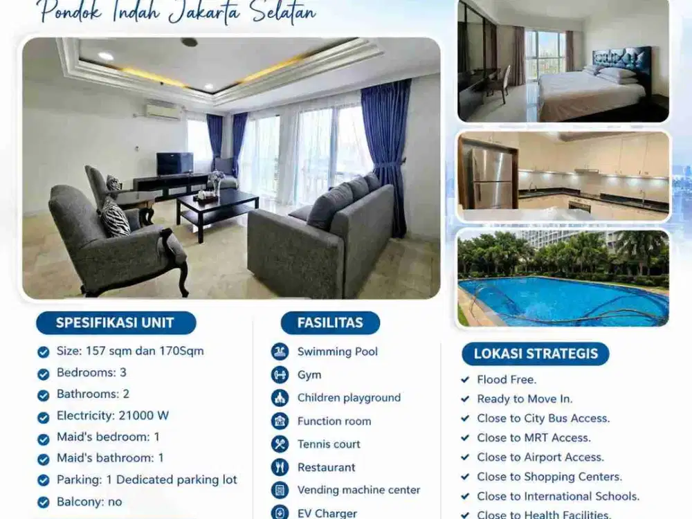 disewakan Golfhill terraces apatermen pondok indah jakarta selatan
