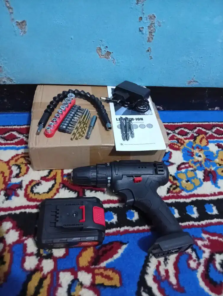 Bor batre fullset 12volt baru