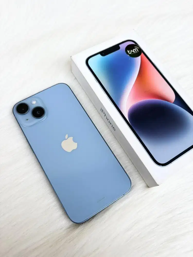 Iphone 14 256gb blue, resmi iBox (like new)