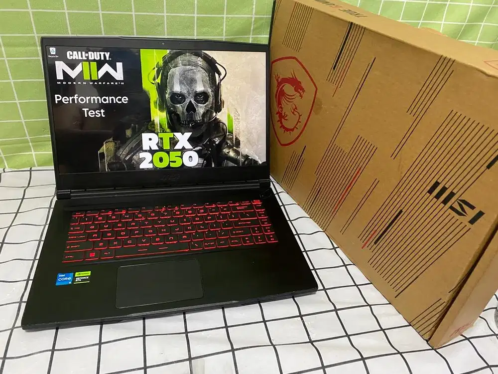 Msi GF63 core i5 RTX2050 16gb 512gb 144hz no minus siap pakai