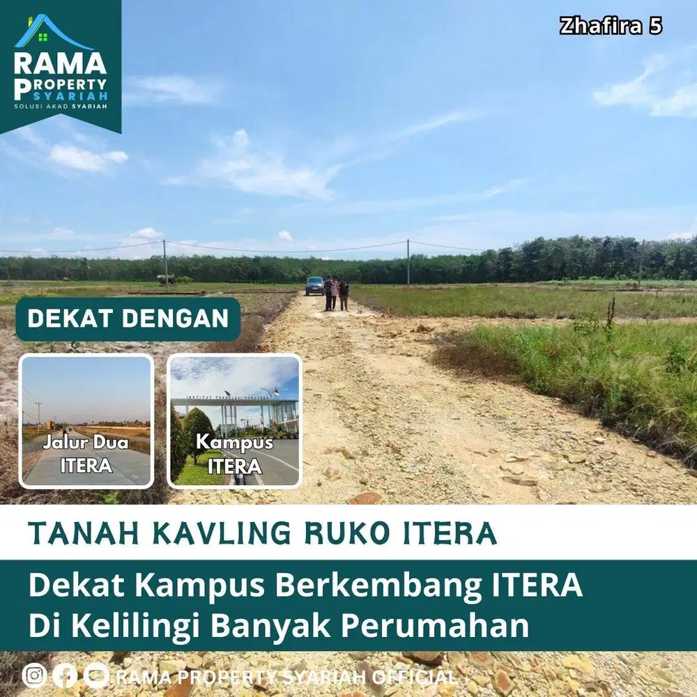 KAVLING RUKO DEPAN INDIOMARET DEKAT KAMPUS N PINTU TOL ITERA