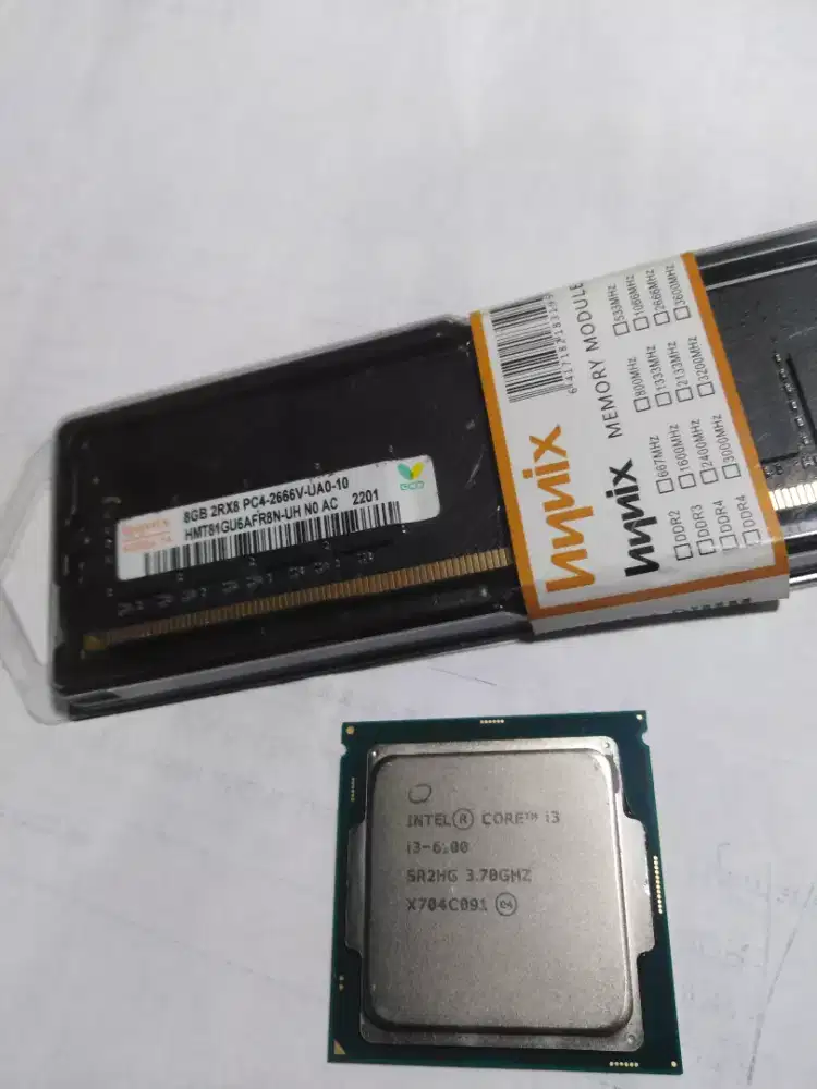 Ram DDR4 8gb dan proc intel gen6 mati