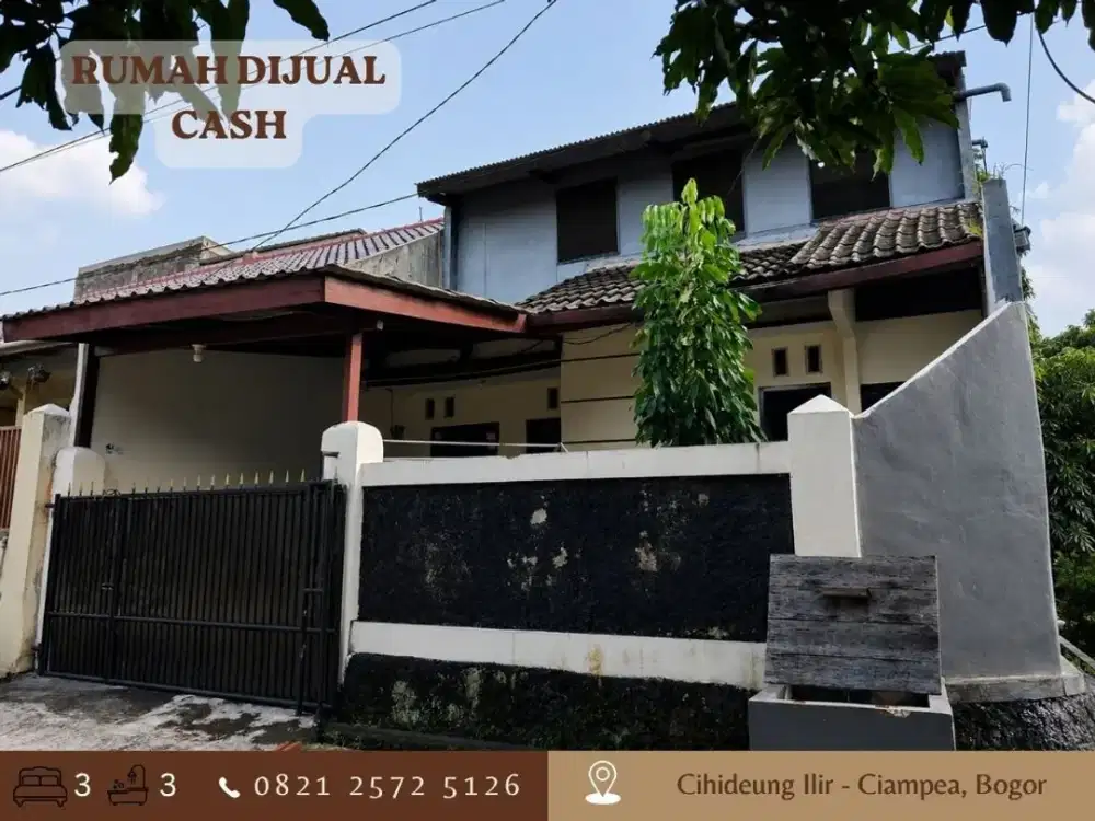 Jual Rumah CASH HOOK 2LT di Taman Dramaga Permai dkt Kampus IPB