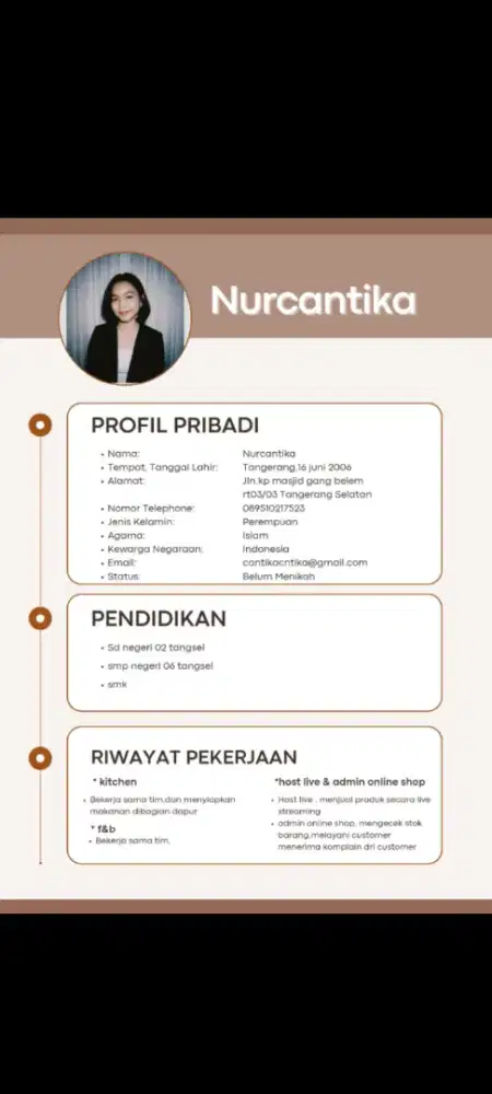 cari pekerjaan serius dan sesuai dengan pengalaman saya