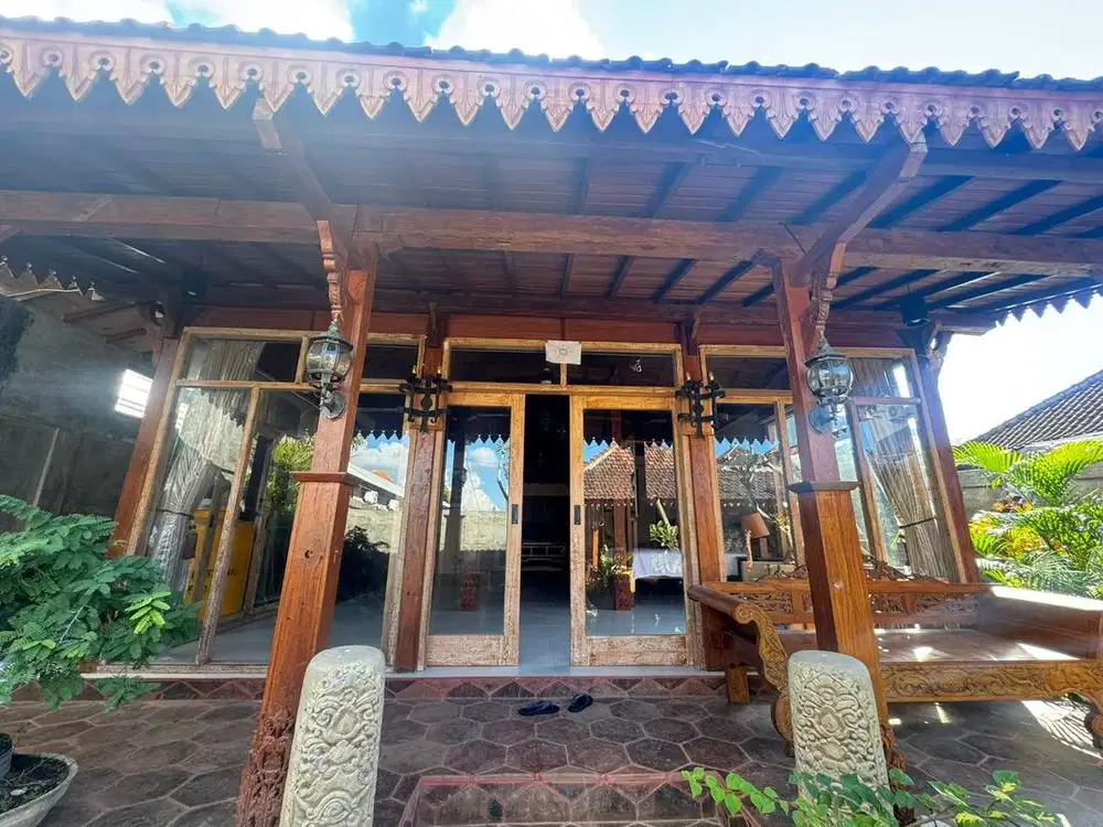 Dikontrakan villa style joglo rumah kayu sanur sidakrya