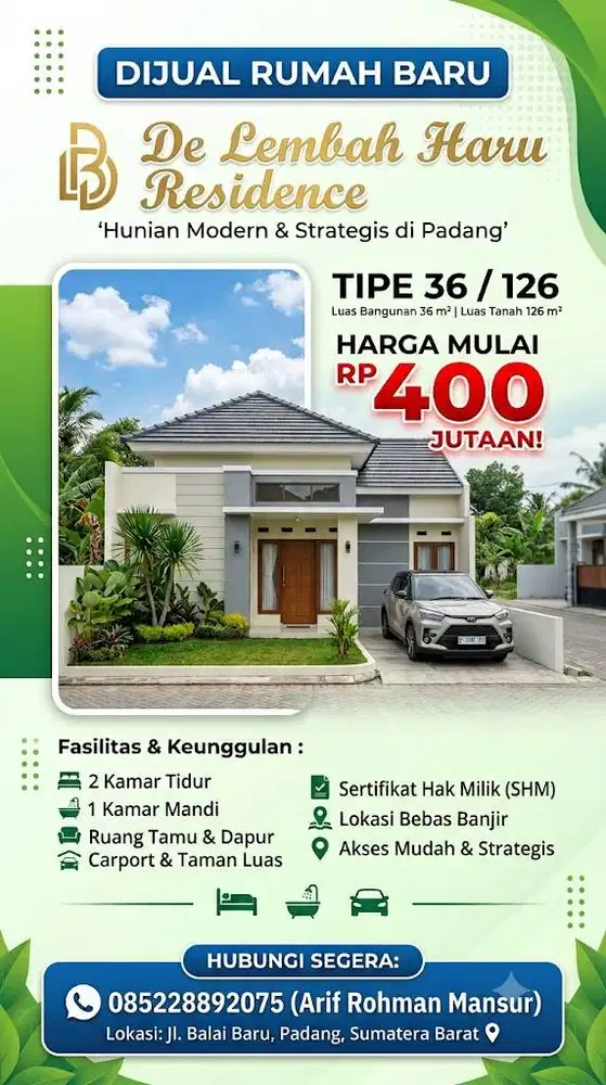 RUMAH BARU SIAP HUNI - DE LEMBAH HARU RESIDENCE!