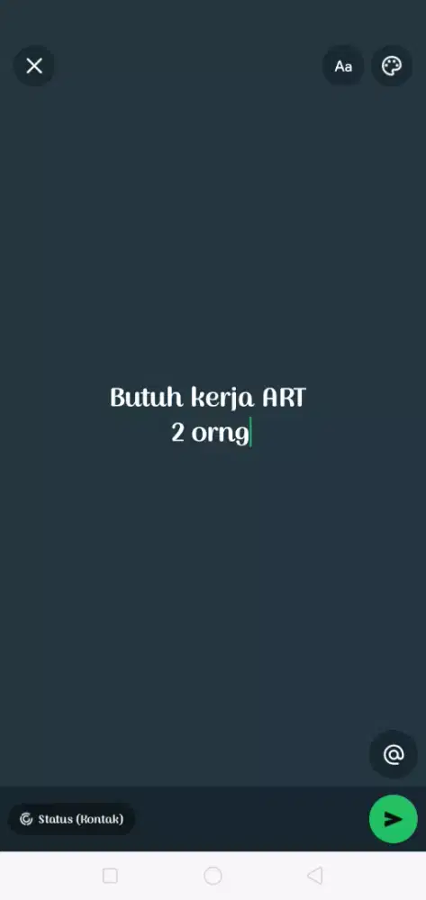 Tolong bantu kerja art jakarta