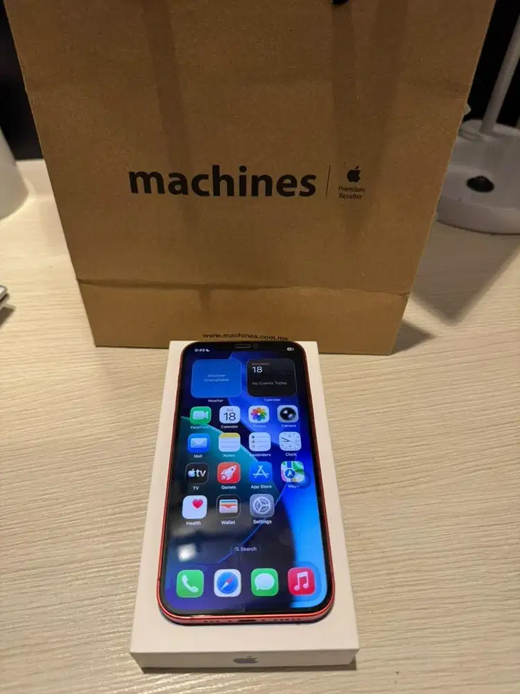 Iphone 12 256gb terdaftar beacukai mulus 98% like new bh 80%