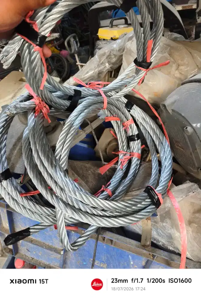 POTONGAN SLING/SELING/TALI BAJA/KABEL BAJA/KAWAT BAJA 15 MM