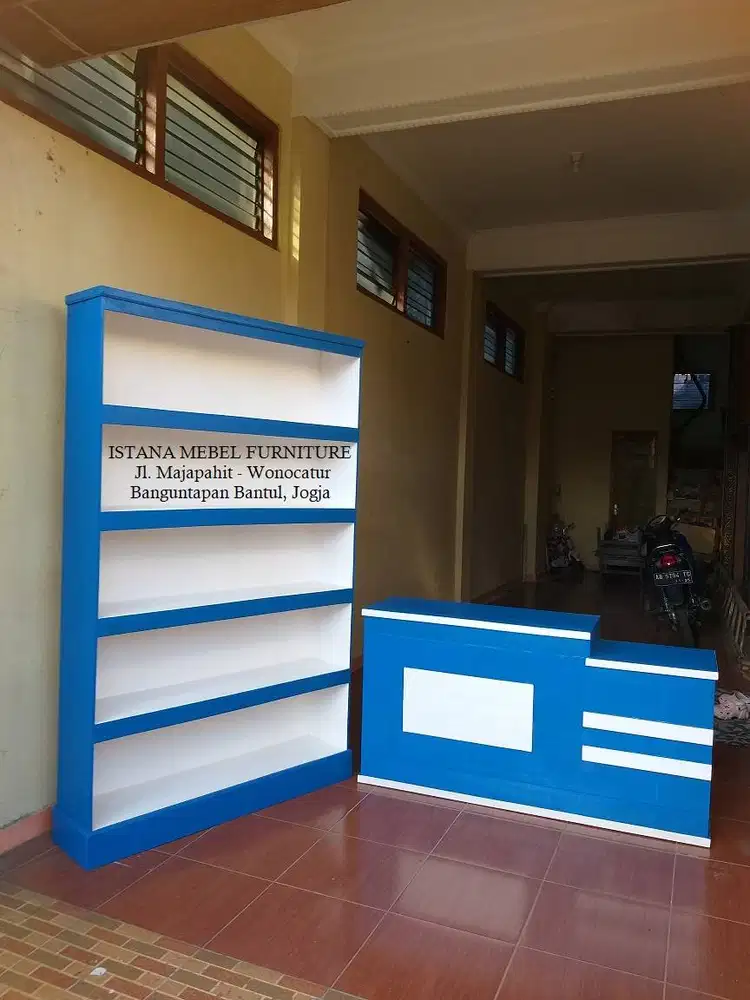 Set Paket Meja Kasir Lemari Almari Rak Laundry Loundry Londry Kayu #BS