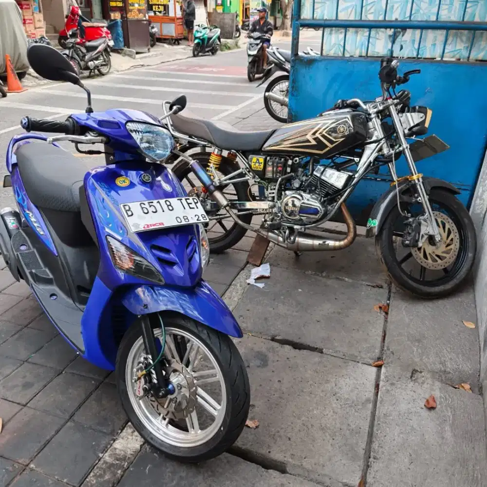 Jual Mio Asli Sporty Biru  2005 Hedon Ful Modoif mesin Standar