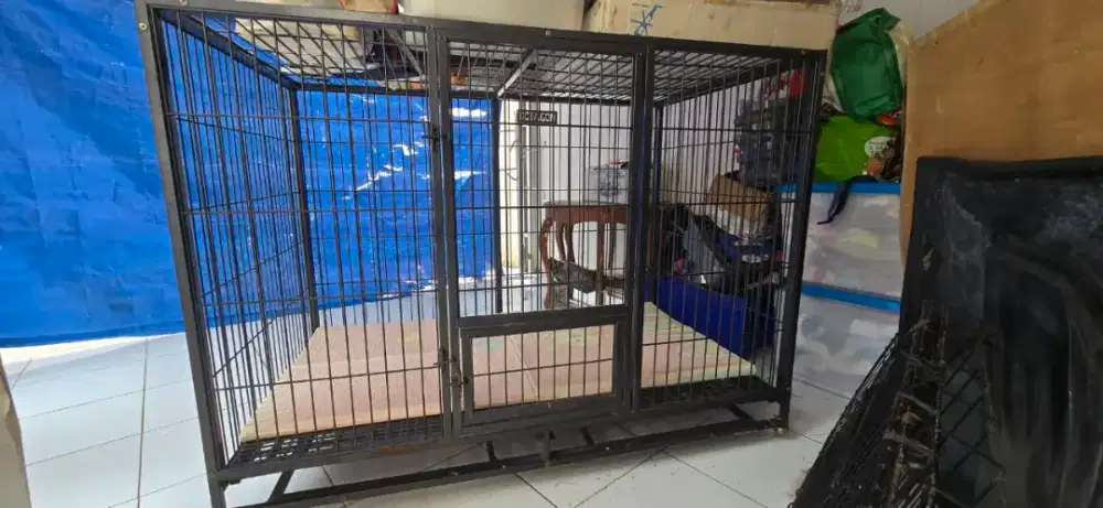 kandang anjing besar full besi