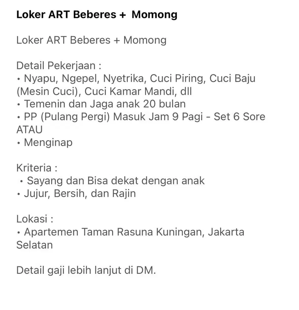 Loker ART Beberes +  Momong