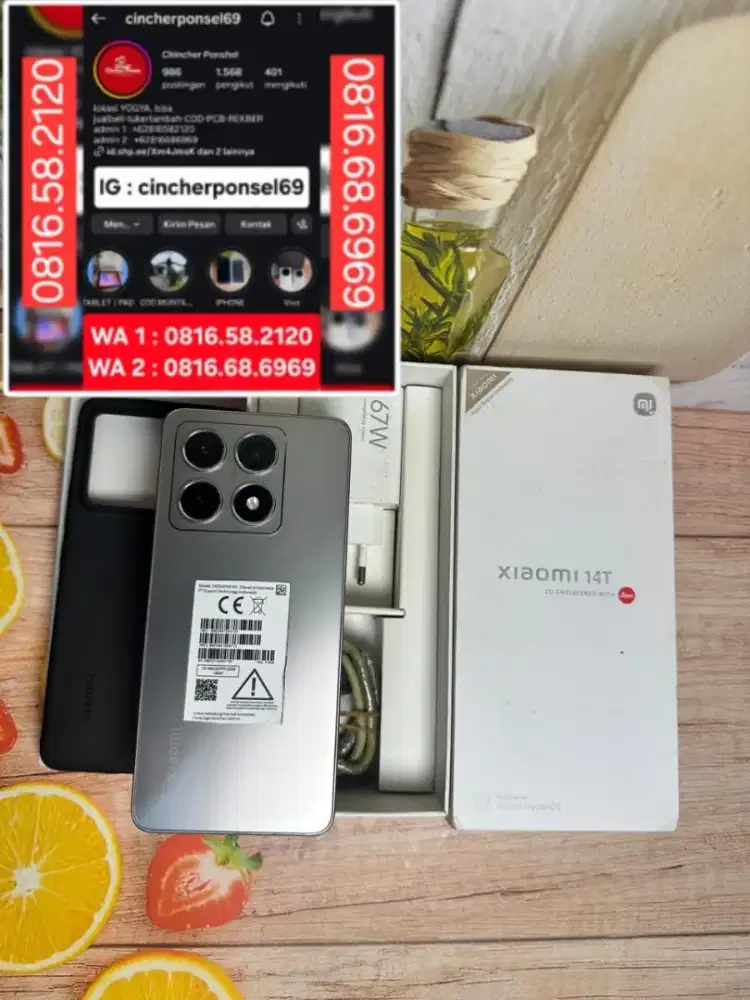 Jual hp likenew Xiaomi 14T 5g 12/512 istimewa garansi sampai 02 2027