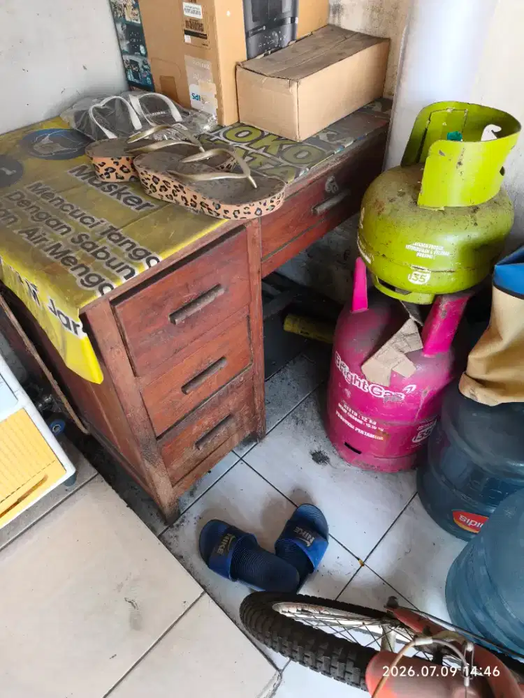 Meja Jati Ukuran 90cm 2 Buah