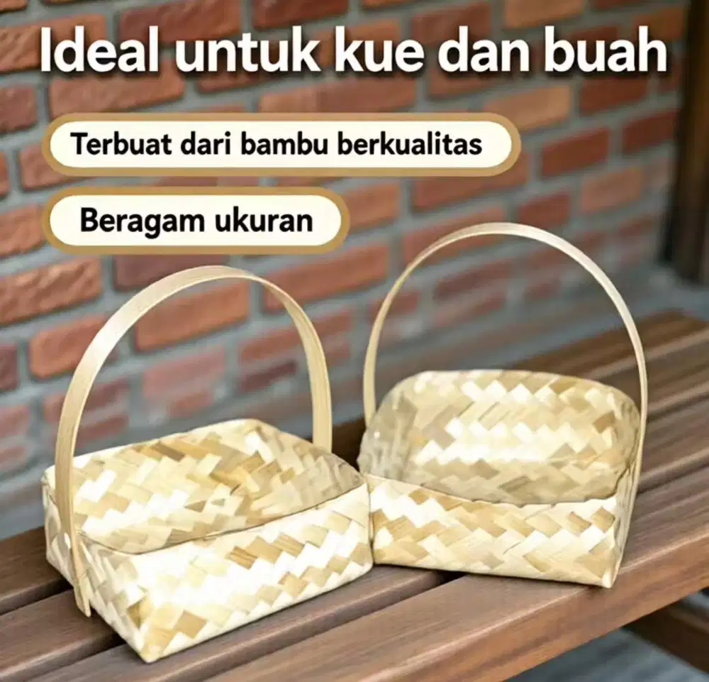 Keranjang bambu tangkai
