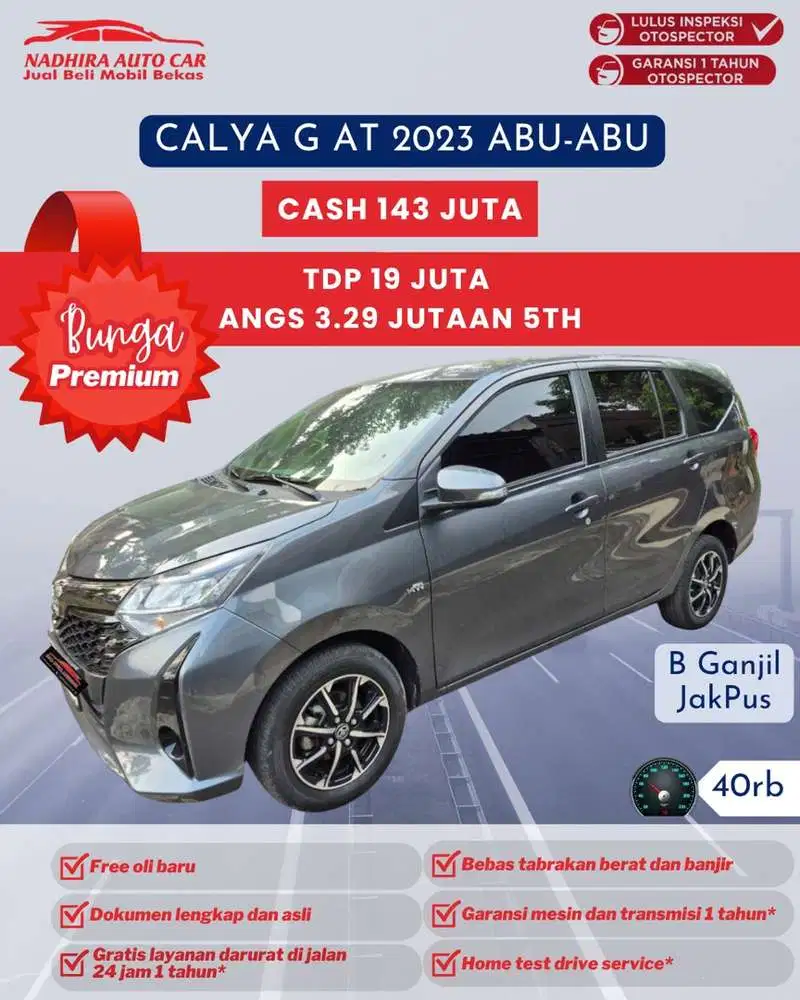 Angsuran 3 Jutaan Calya G AT 2023 Abu-abu