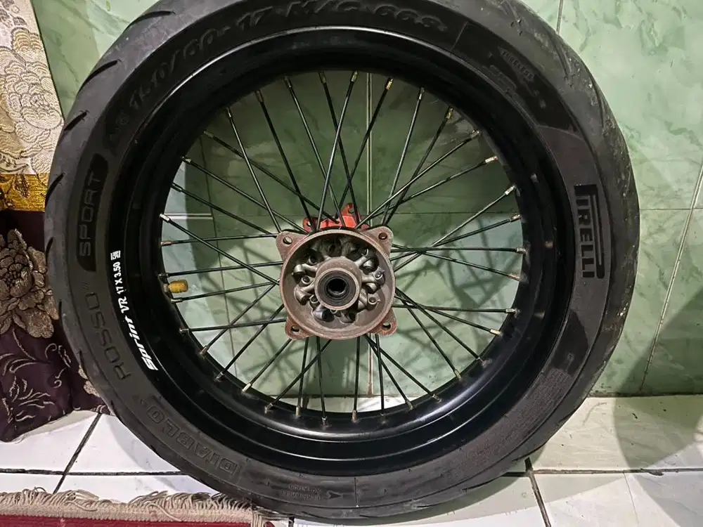 VELG dan BAN MOTOR KLX (wheelset)