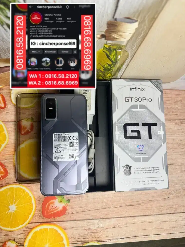 Jual hp Infinix GT 30 pro fullset original istimewa grns panjang 02 27