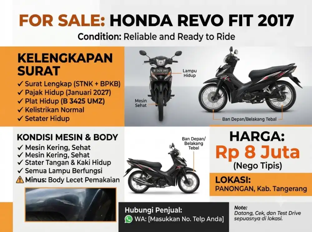 Di jual Revo fit 2017