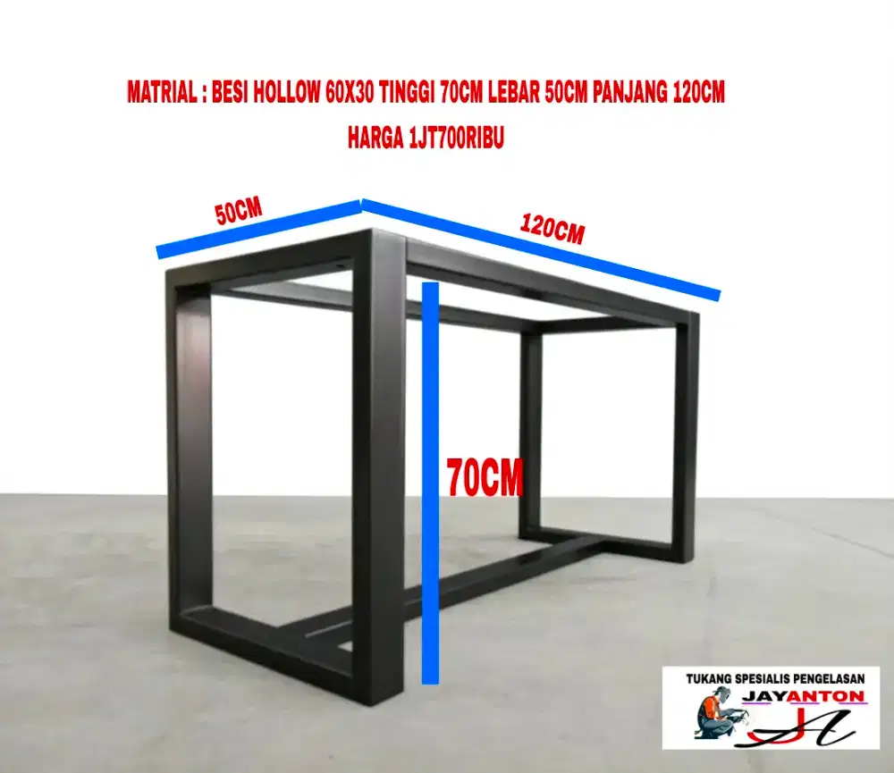 Rangka meja besi minimalis