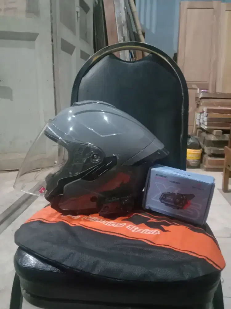 Jual helm Ink Terra2 size XL+IC GEARELEC+ sarung 550 net.
