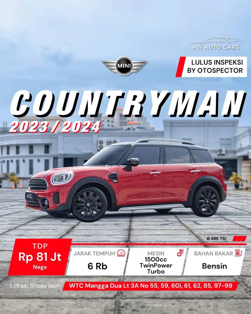 Mini Cooper Countryman 1.5 2024 NIK 2023 non S clubman 2022 Door Doors