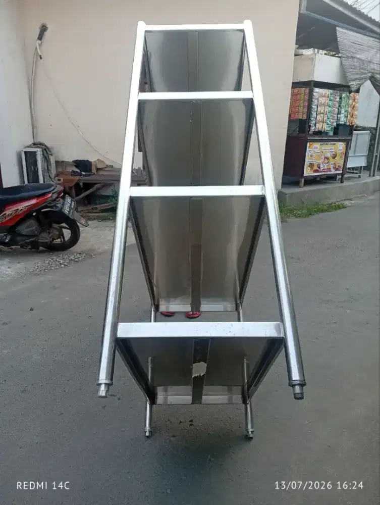 Rak stainles 4 susun plat