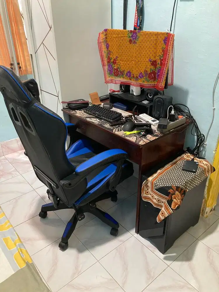PC Ryzen 5 5600 + Intel ARC B580 12GB, Monitor 2K 180Hz + Kursi Gaming