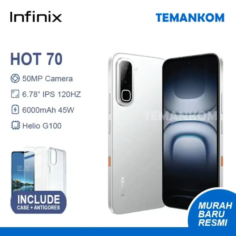 INFINIX HOT 70 NEW SEGEL 4/128 SILVER