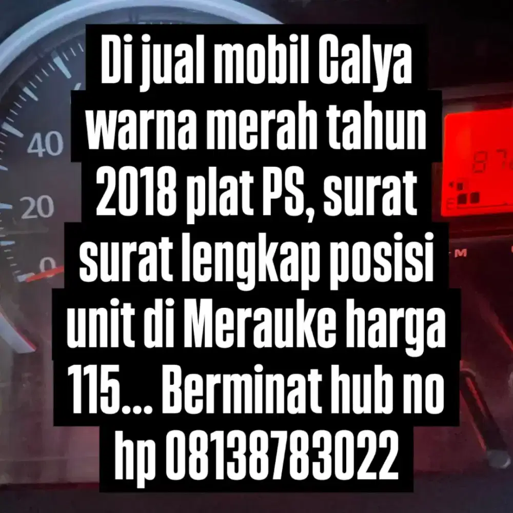 Mobil Toyota calya merah 1.2 type G