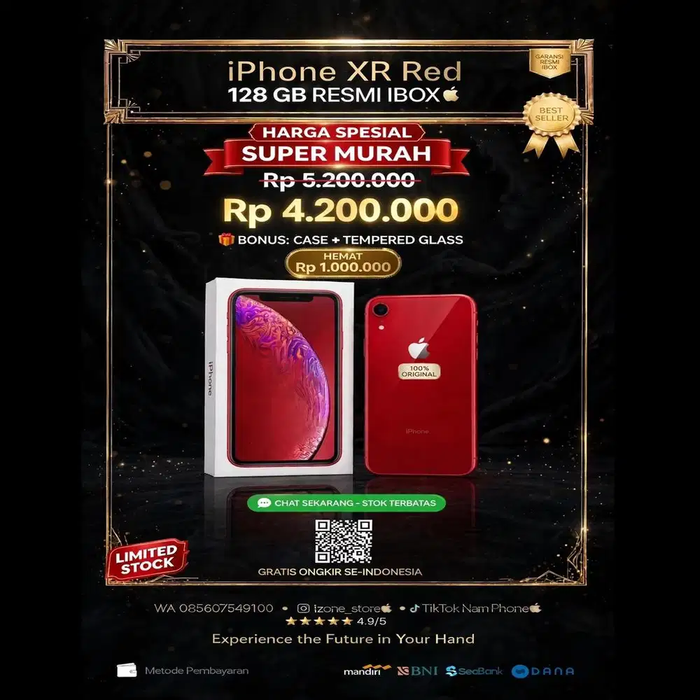 READY STOCK IPHONE XR 128 procut RED 128GB