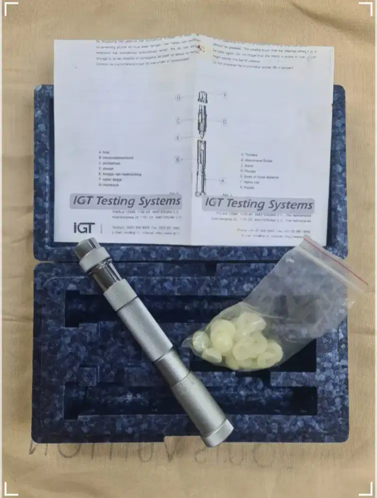 Alat Ukur Gramasi Pasta Chemical, Tinta Pasta, IGT Ink Pipette
