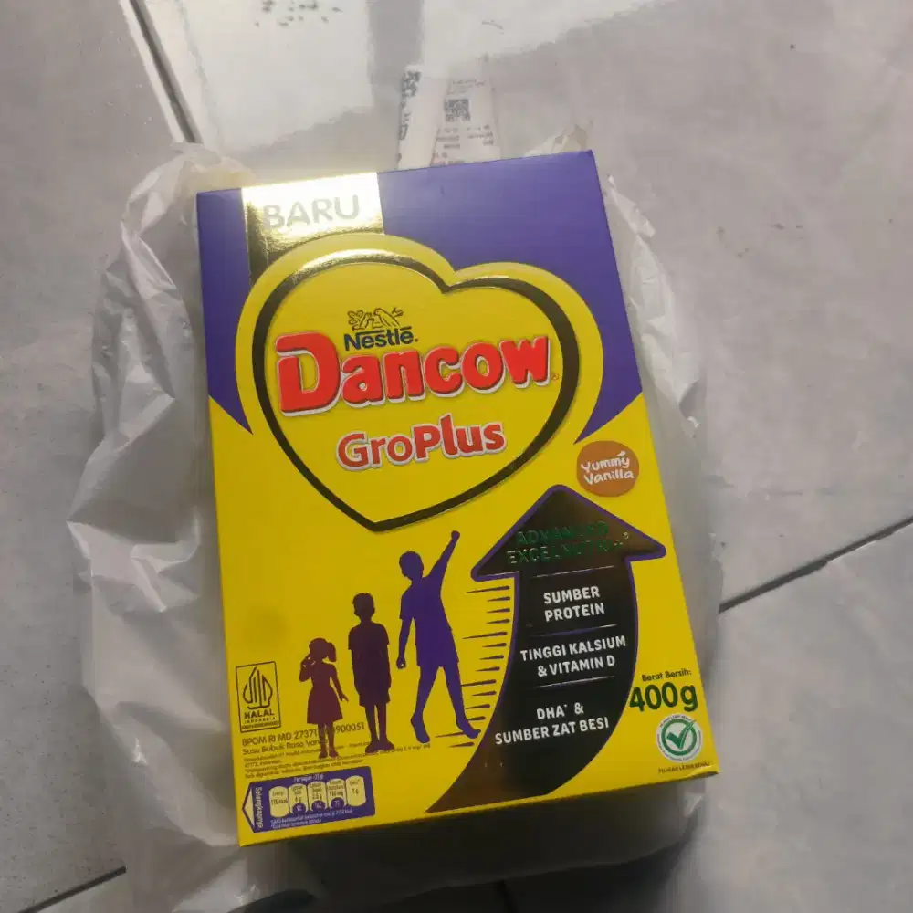 SUSU DANCOW GROPLUS RASA VANILLA 400 GRAM BARU