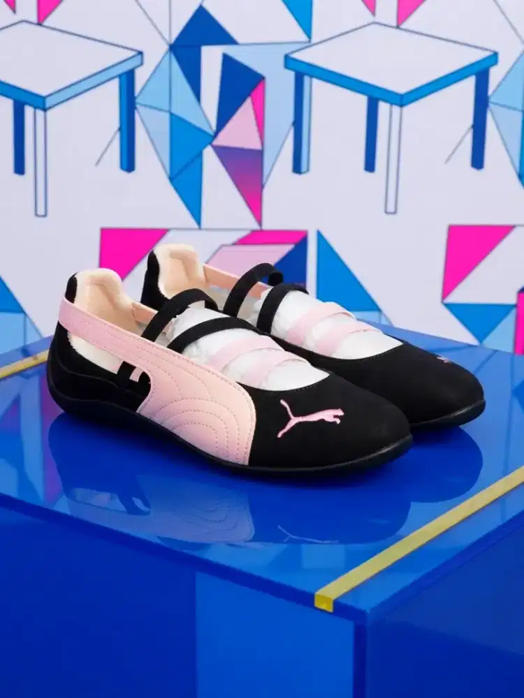 Sepatu ballet wanita puma black pink