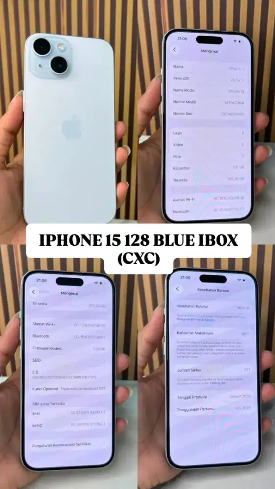 IPHONE 15 128 BLUE IBOX (CXC)