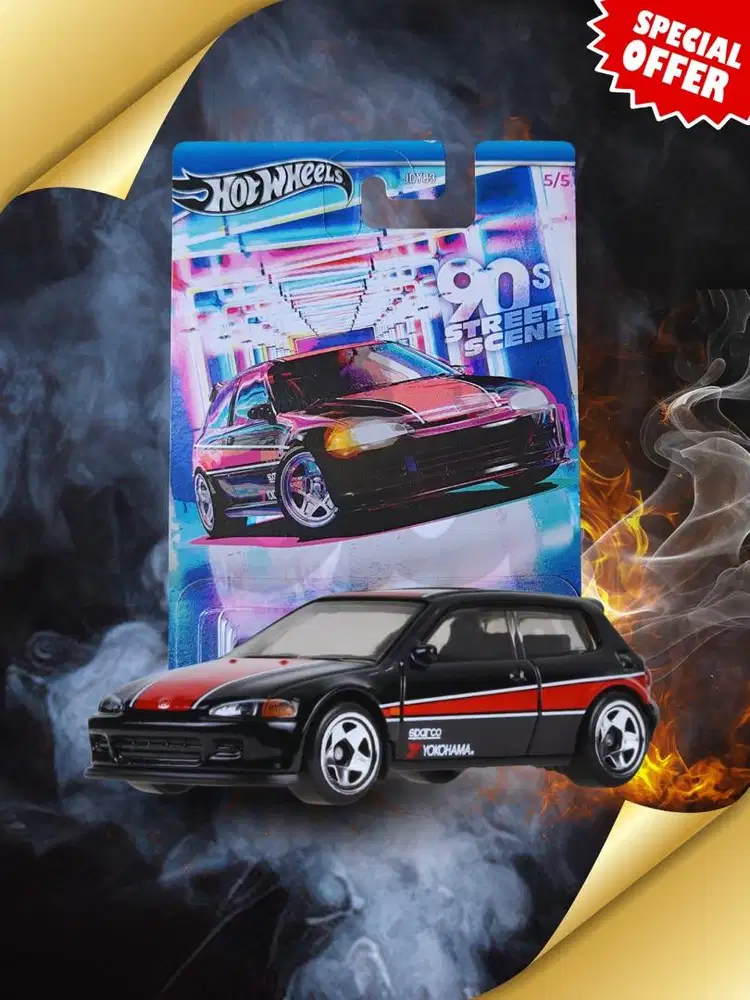 Hot Wheels Honda Civic EG Street Scene Silver Series Black 2025
