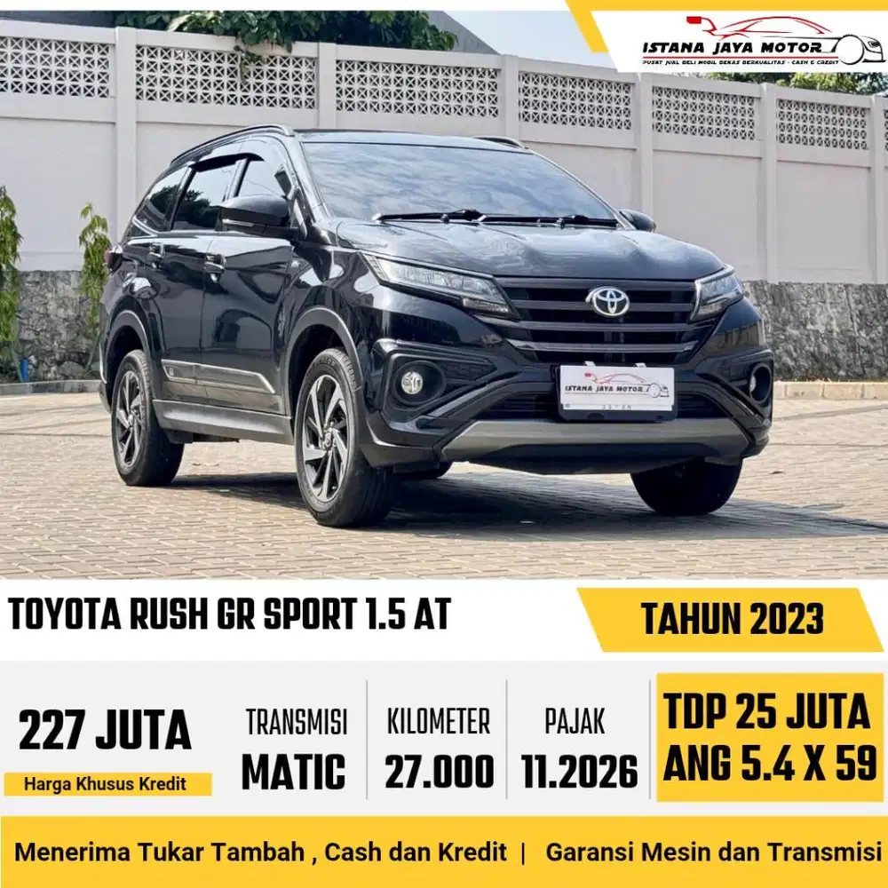 LOW KM !! Toyota Rush GR Sport Automatic 2023 Hitam