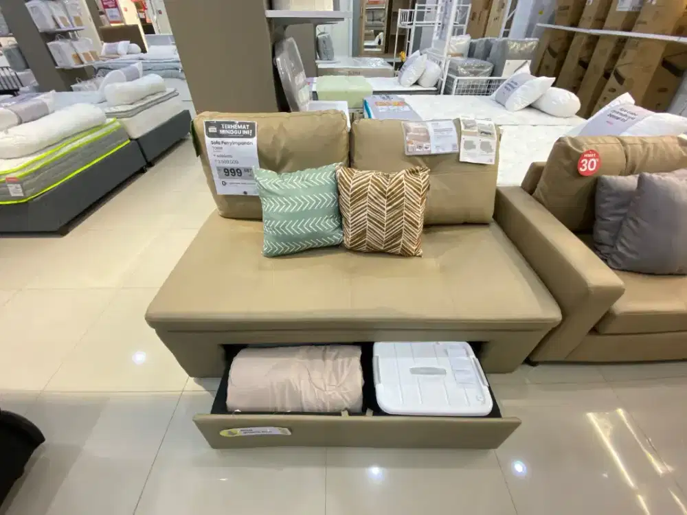 dijual sofa storage 2 dudukan