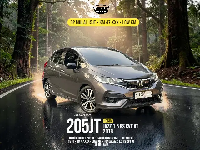 LOW KM! HONDA JAZZ 1.5 RS CVT AT 2018 ABU ABU