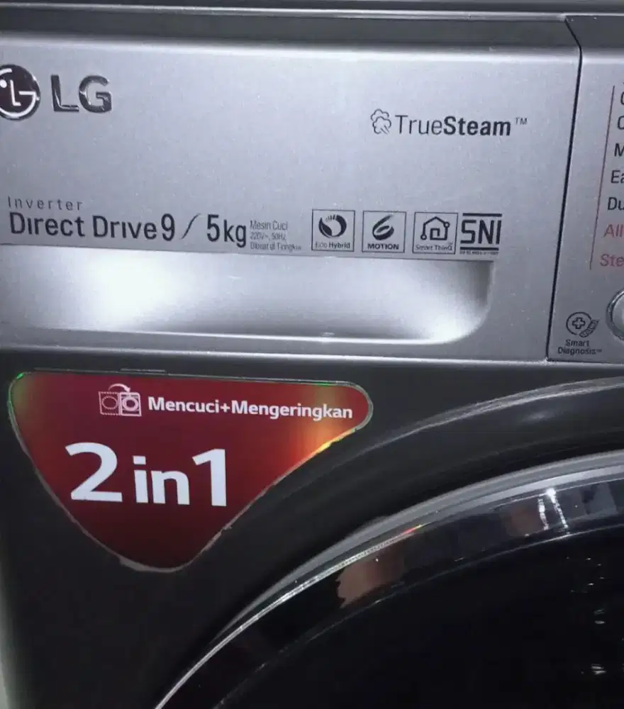 Jual Bu mesin cuci frontloading LG 9/5kg sdh driyer bs 100% kering