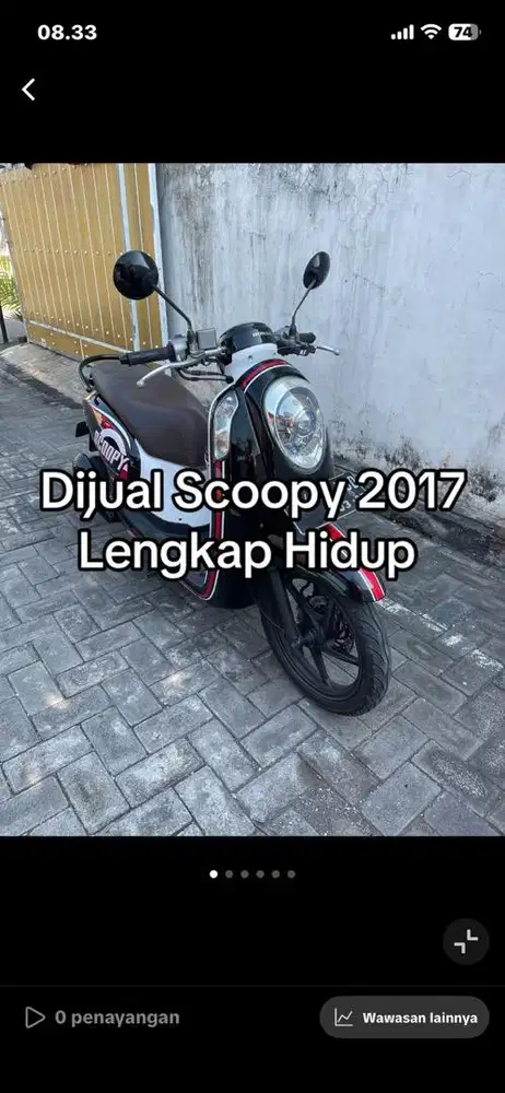 SCOOPY 2017 SS Lengkap, pajak panjang
