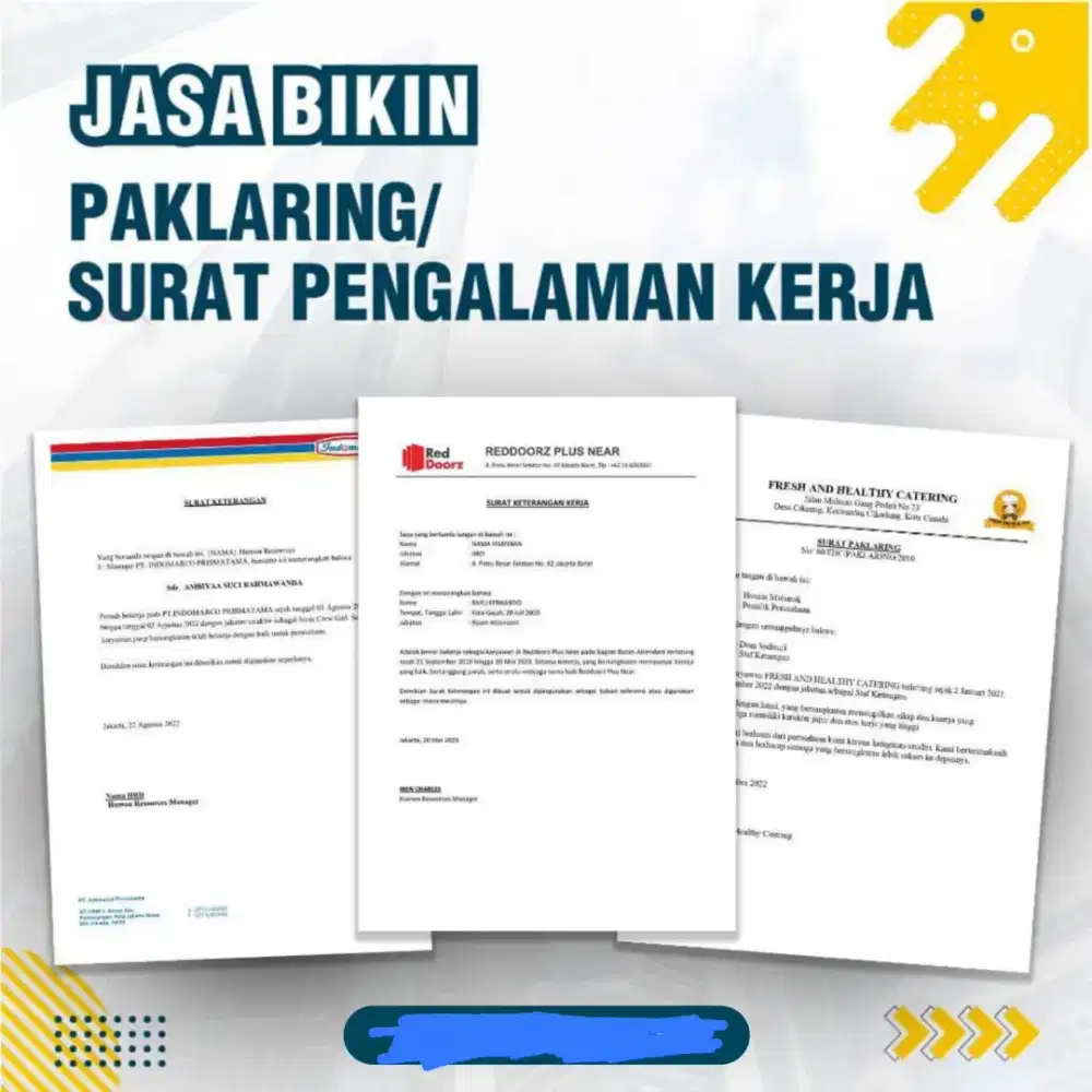 Jasa Bikin Surat Pengalaman Kerja