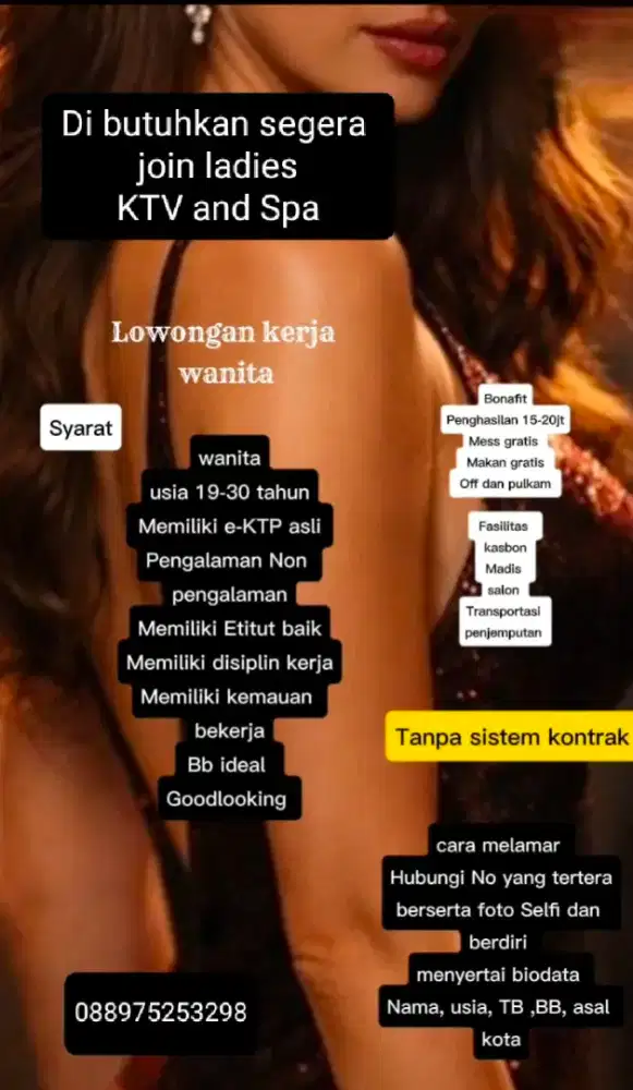 Loker wanita Tanpa izasah