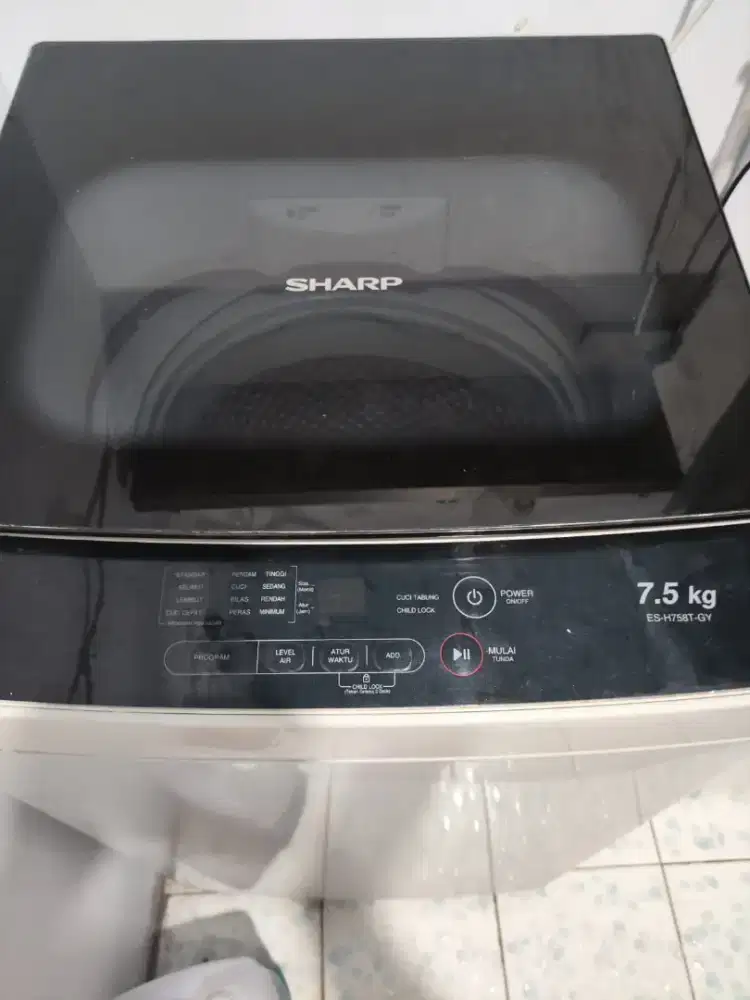 Mesin cuci top loading sharp 7.5 kg
