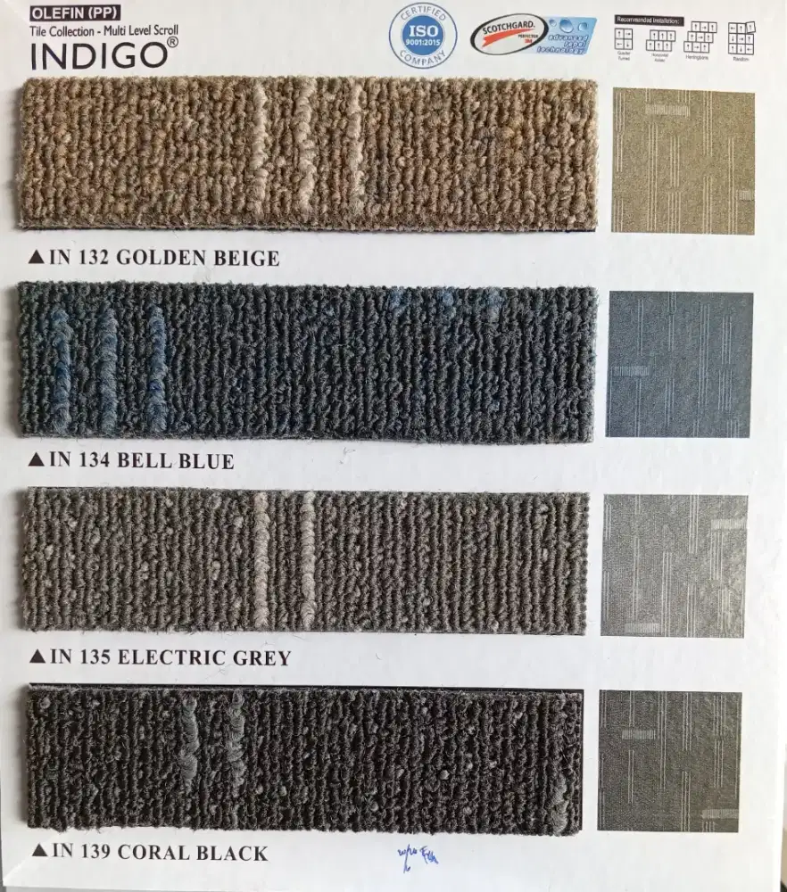 Karpet tile INDIGO size 50x50