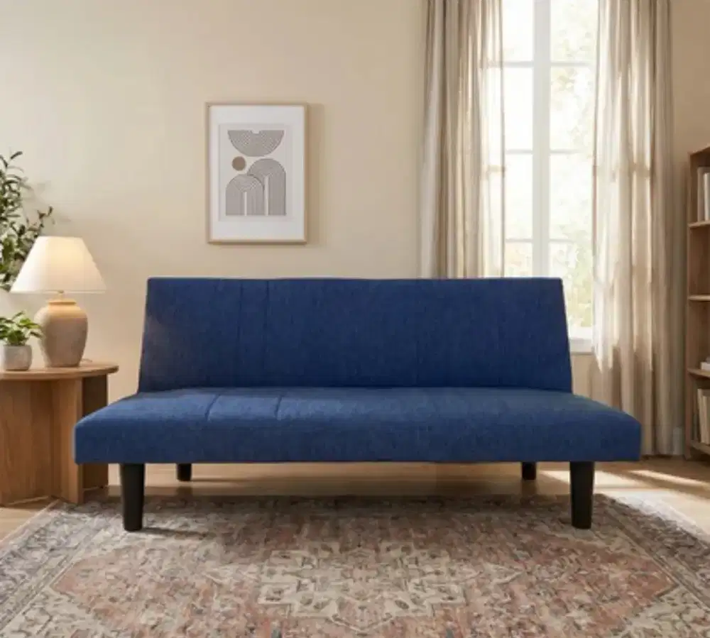 Jual sofa bed selma biru termurah