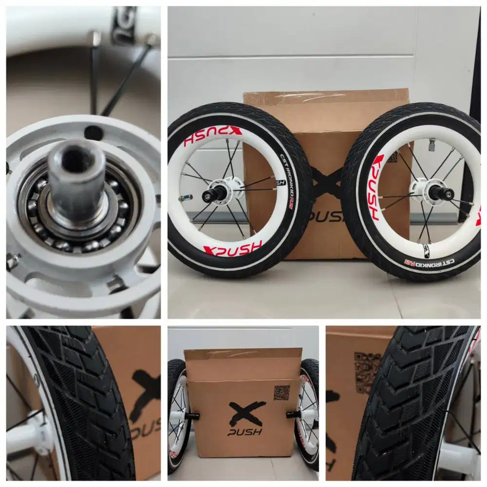 Wheelset Pushbike Balancebike Xpush Gorilla+Ban Cst Ironkid Plus Tebal