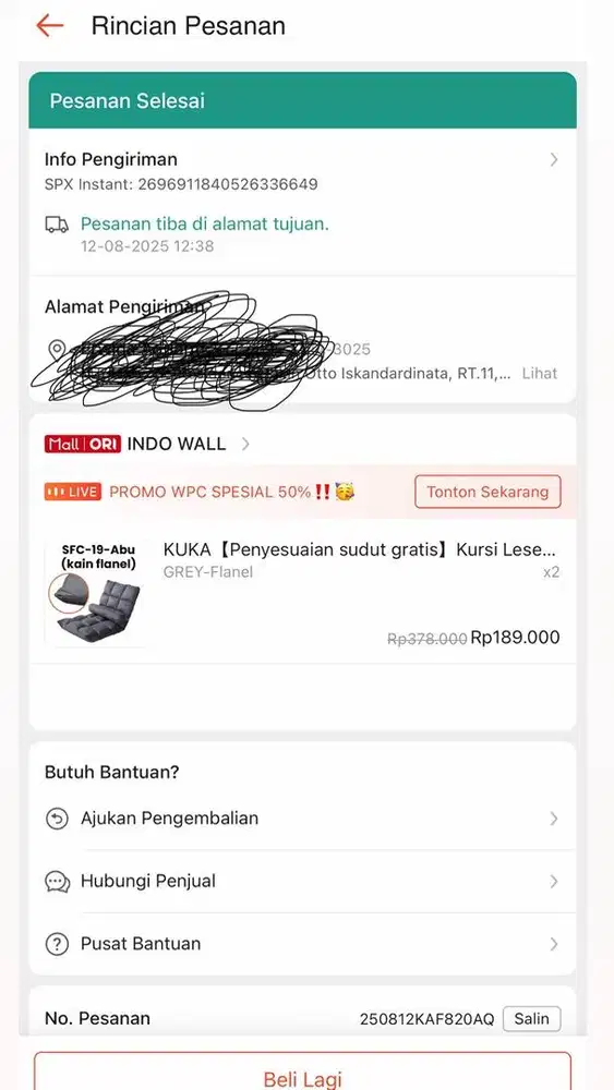 Kursi lipat lesehan sofa senderan